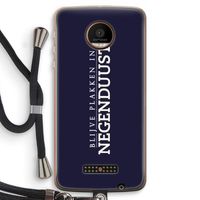 Blijve plakken in Negenduust: Motorola Moto Z Force Transparant Hoesje met koord