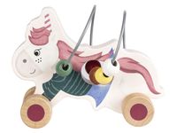 lupilu Houten puzzel/speelgoed (Trekspeelgoed eenhoorn) - thumbnail