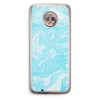 Waterverf blauw: Motorola Moto G6 Transparant Hoesje - thumbnail