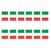 2x Papieren vlaggenlijn Italie landen decoratie   -