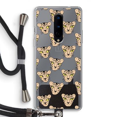 Tijger: OnePlus 8 Transparant Hoesje met koord