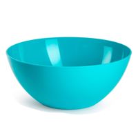 Serveerschaal/saladeschaal - D26 x H12 cm - kunststof - blauw