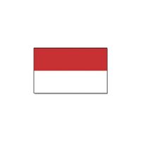 Landen thema vlag Monaco 90 x 150 cm feestversiering