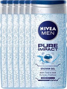 Nivea Men Pure Impact Douchegel Voordeelverpakking 6x250ml