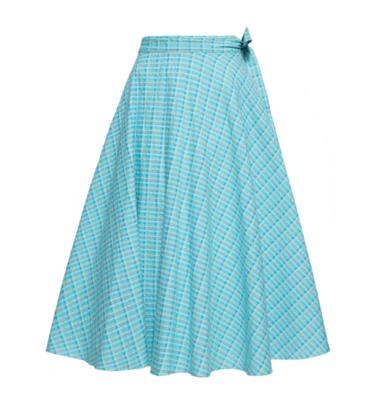 Queen Kerosin Karo Wrap Skirt Blauw Turkoois