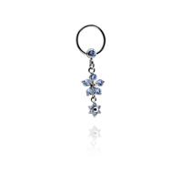 Jeweled Ball Closure Ring met bedel Chirurgisch staal 316L / Belegde messing Piercingringen