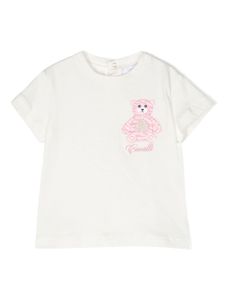 Roberto Cavalli Junior t-shirt à motif brodé - Blanc