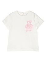 Roberto Cavalli Junior t-shirt à motif brodé - Blanc