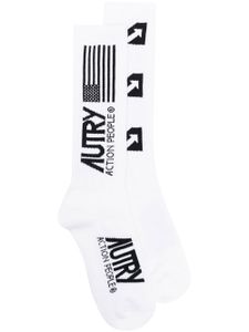 Autry chaussettes à logo imprimé - Blanc