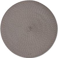 8x Ronde placemats mokka bruin geweven 38 cm