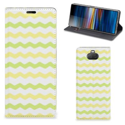 Sony Xperia 10 Plus | Hoesje met Magneet | Waves Yellow