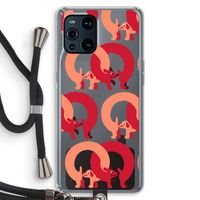 Dogs: Oppo Find X3 Transparant Hoesje met koord
