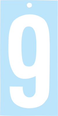 Metafranc Plakcijfer 100Mm Wit 9 - WU0510870