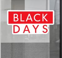 Black friday sticker rood en wit Black Days