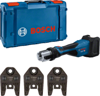 Bosch Blauw GPT 18V-32 Accu Perstang | 3x Persbekken TH | In XL-Boxx - 06019M2104