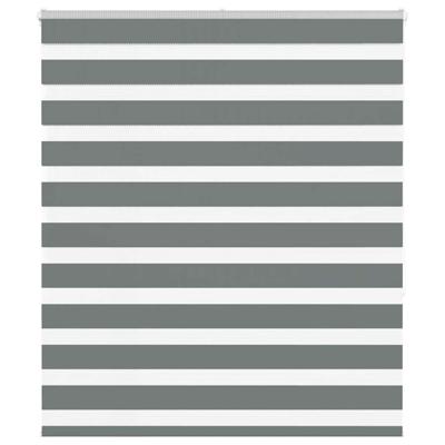 Zebra rolgordijn 135x150 cm stofbreedte 130,9 cm donkergrijs