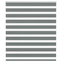Zebra rolgordijn 135x150 cm stofbreedte 130,9 cm donkergrijs
