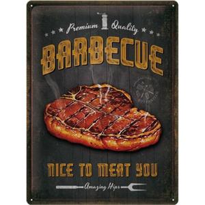 Nostalgic Art muurplaatje/wandbord - metaal - Barbecue thema - 30 x 40 cm - Mancave