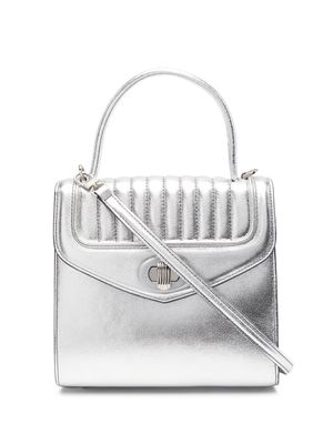 DELAGE sac cabas Freda en cuir métallisé - Gris