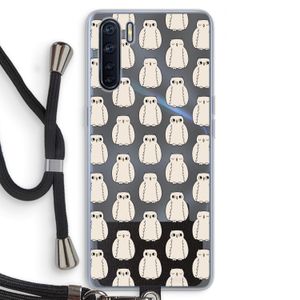 Uilen: Oppo A91 Transparant Hoesje met koord