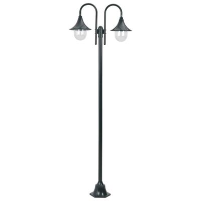 VidaXL Paalverlichting tuin e27 220 cm aluminium donkergroen 2-delig