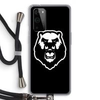 Angry Bear (black): OnePlus 9 Pro Transparant Hoesje met koord