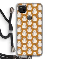 Uilen: Pixel 4a Transparant Hoesje met koord