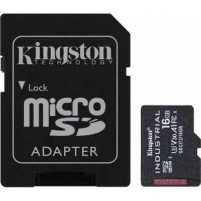 Kingston Technology Industrial flashgeheugen 16 GB MicroSDHC UHS-I Klasse 10