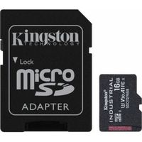 Kingston Technology Industrial flashgeheugen 16 GB MicroSDHC UHS-I Klasse 10