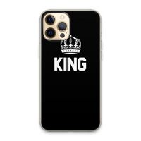 King zwart: iPhone 13 Pro Max Transparant Hoesje