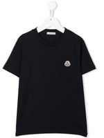 Moncler Enfant t-shirt à logo imprimé - Bleu