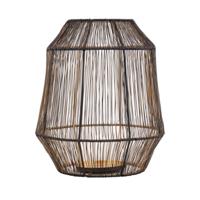 PTMD windlicht justy m zwart/goudkleurig 32 cm | 2 stuks