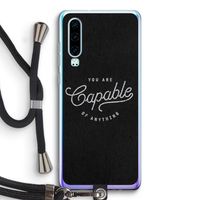 Capable: Huawei P30 Transparant Hoesje met koord