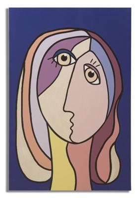 WANDBEDRUKKING/SCHILDEREN DUBBELZIJDIG GROOT -B- CM 80X3X120