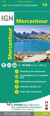 Fietskaart - Wandelkaart 75010 Mercantour | IGN - Institut Géographique National