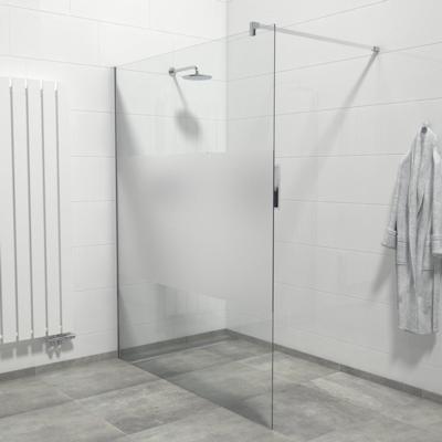 Marenza Bellini Inloopdouche - 140x200cm - veiligheidsglas - helder glas - matte band - anti kalk - chroom WR140-C/NFF