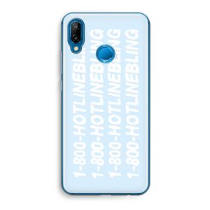 Hotline bling blue: Huawei P20 Lite Transparant Hoesje
