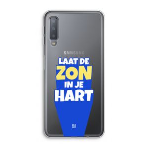Laat de zon in je hart: Samsung Galaxy A7 (2018) Transparant Hoesje
