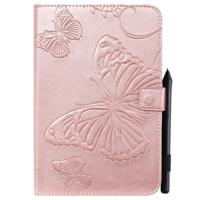 Voor iPad mini 2019 & 4 & 3 & 2 & 1 gedrukt afdrukken Butterfly patroon horizontale Flip PU lederen draagtas met houder & kaartsleuven & portemonnee &