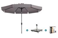 Madison Flores Luxe stokparasol Ø300 cm. - Taupe met Granada voet en hoes Madison Flores Luxe stokparasol Ø300 cm. - Taupe met Granada voet en hoes