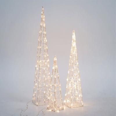 Led piramide l17b17h89cm 50l w.wit - Lumineo