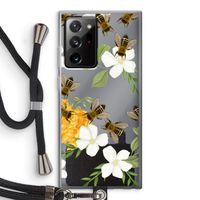No flowers without bees: Samsung Galaxy Note 20 Ultra / Note 20 Ultra 5G Transparant Hoesje met koord
