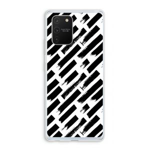 Zwarte vegen: Samsung Galaxy S10 Lite Transparant Hoesje
