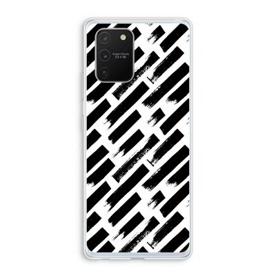 Zwarte vegen: Samsung Galaxy S10 Lite Transparant Hoesje