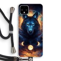 Wolf Dreamcatcher: Pixel 4 XL Transparant Hoesje met koord
