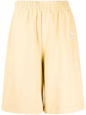 MARANT short de sport à logo brodé - Jaune