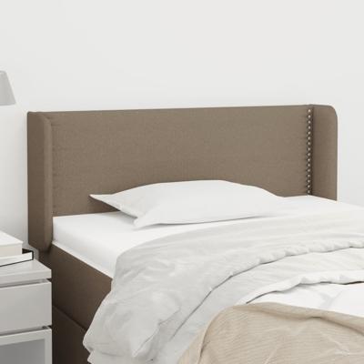 Hoofdbord met randen 93x16x78/88 cm stof taupe