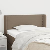 Hoofdbord met randen 93x16x78/88 cm stof taupe