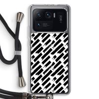 Zwarte vegen: Xiaomi Mi 11 Ultra Transparant Hoesje met koord