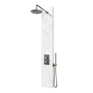 Thermostatisch Douchepaneel Brauer Brushed Edition 2-Weg Calacatta SET 01 RVS